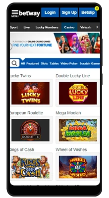 online casino in the betway application for android